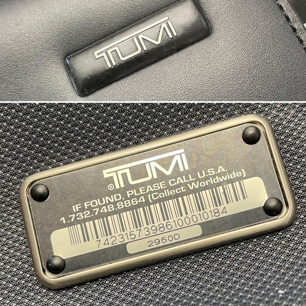 Tumi Black Leather Formula T Collection Coupe Slim Brief Top-Loading Briefcase - Picture 11 of 16